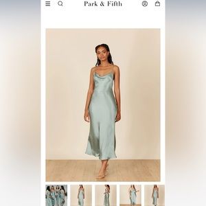 Park & Fifth - Bowen Dress in Satin Sage (xs)